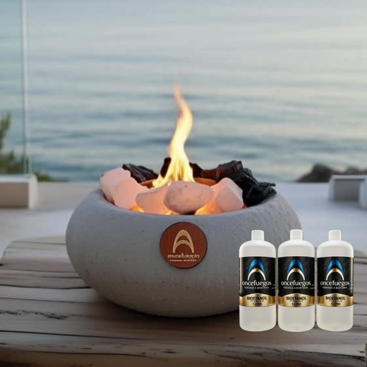 Pack Mediano Cuarzo + 3 Litros Bioetanol