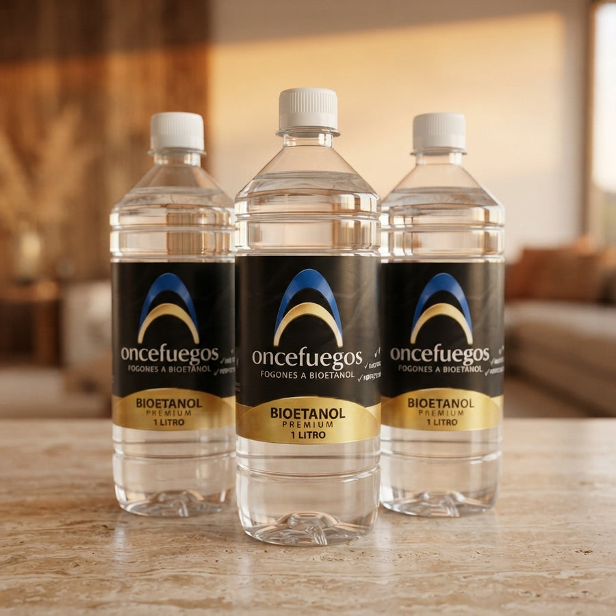 Pack bioetanol premium 3 litros para fogones de mesa