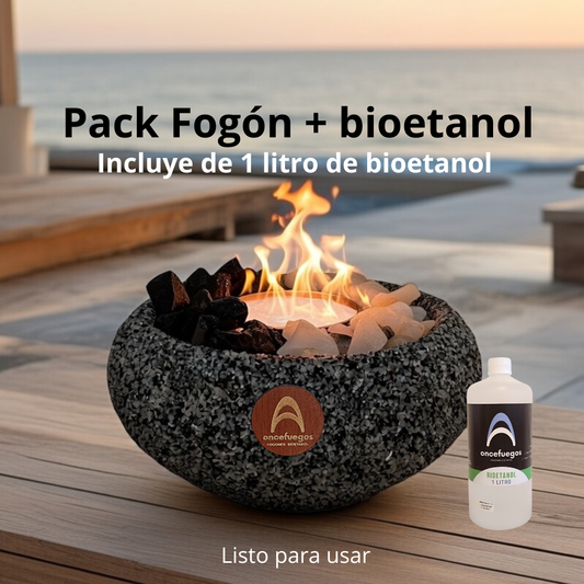 Pack Fogón Grande Nokta Fusión + Bioetanol 1 L