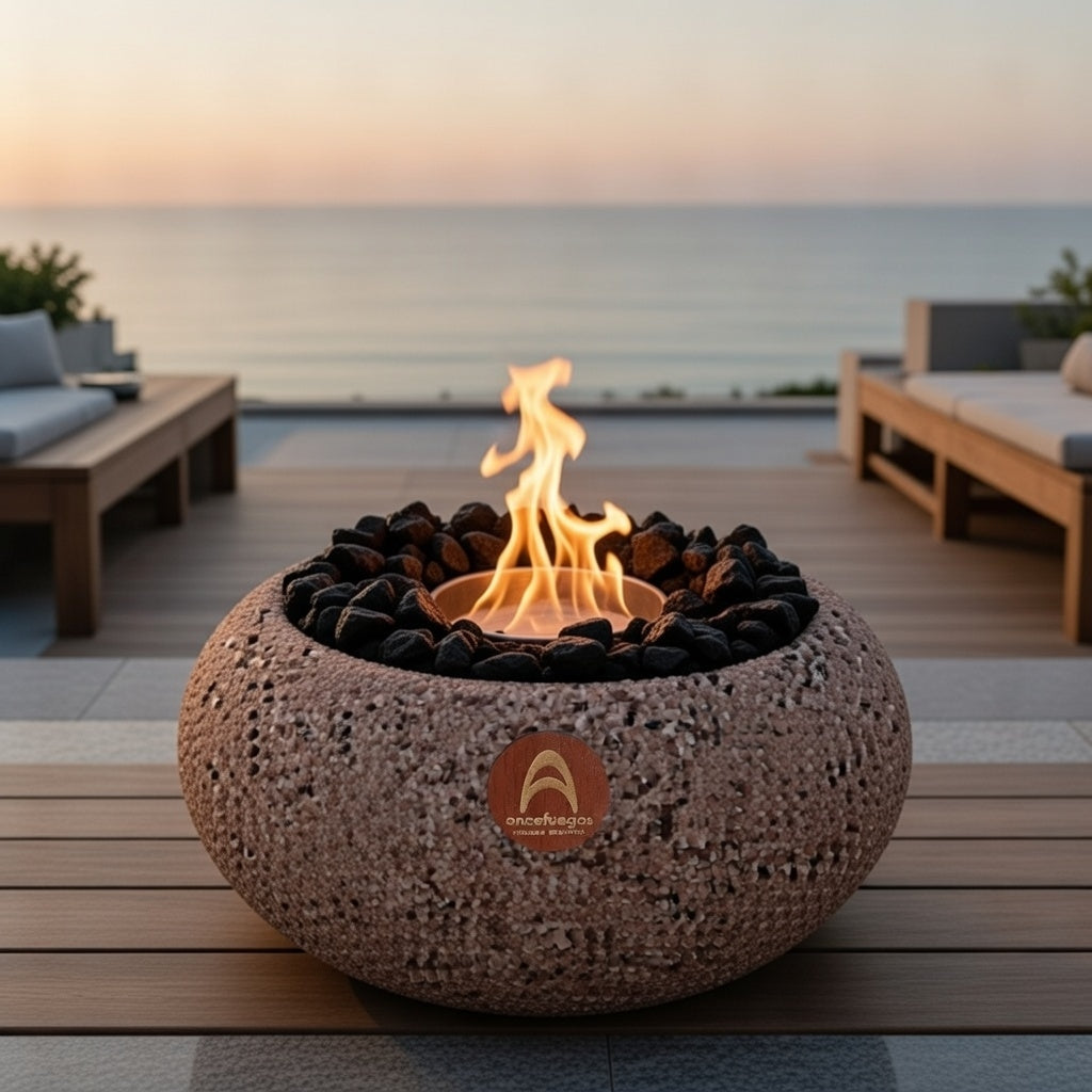 Fogón Grande Arena Rojiza & Obsidiana